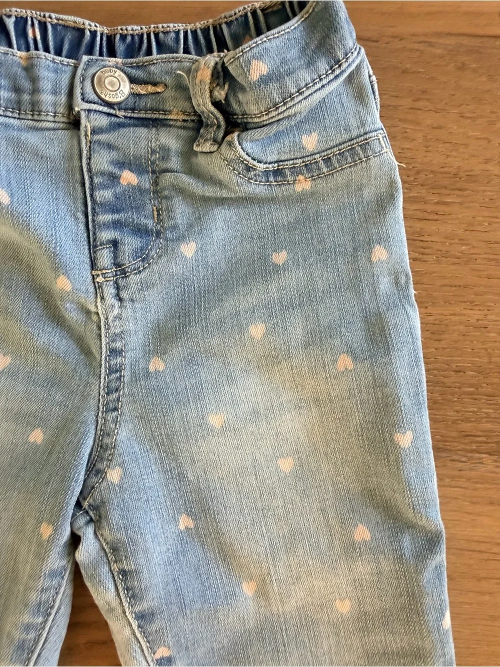 Carter’s 24mo Light Blue Heart Print Denim Jeans
